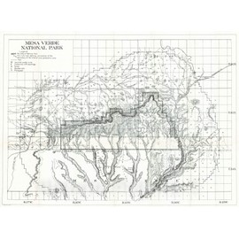 Historic Map - 1900 Mesa Verde National Park - Vintage Wall Art - 24in x 18in