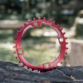 Funn Solo Narrow Wide Chainring, 9-12 Speed, 104mm BCD, 36T (Red)