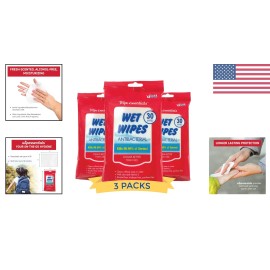 Travel-Size Hand Sanitizer Wipes, 90ct – Gentle & Eco-Friendly Hygiene Solution