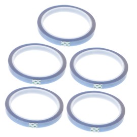 Gatuida 5 Rolls Heat Shrink Transfer Tape Heat Resistant Sublimation Press Tape 10mm x 33m Blue No Glue Residue