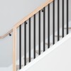 HZIU 26 Pack Deck Balusters 32.25'' Bow Baluster, Black Metal