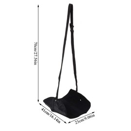 Airplane Footrest Hanging Footrest Garden Hammock Office Footrest Hanger Travel Accessories (Black)