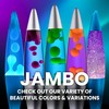 JAMBO 16" Beautiful Liquid Lamp- Blue with Purple Wax, Relaxing
