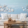 Irenare 2 Pcs Seashell Throw Pillow Covers 18x18 Embroidered Scallop