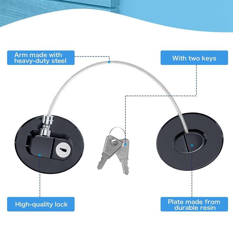 8 Pieces Refrigerator Locks for Children Adults with 10 Keys,