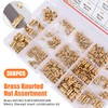 Canitu 350Pcs Threaded Inserts,M2/M2.5/M3/M4/M5/M6 Female Thread Metric Knurled Nuts Assortment