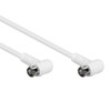 Goobay 67344 Angled SAT antenna cable (80 dB), 2x shielded,