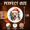 Staffy Pitty Pitbull Santa Hat Christmas Ornament - Cute Funny