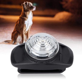 Pssopp Dog LED Light Collar Waterproof ABS Pet Night Anti-Lost Collar Light Collar Adjustable Pet Collar Light Dimmable Dog Ornament (White), Acrylonitrile Butadiene Styrene