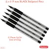 SAINO 5 x 0.7mm Tip Tri-Fit Triangular BLACK Ballpoint Pens