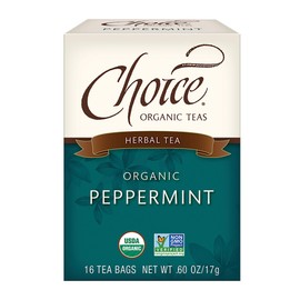 Choice Organics - Organic Peppermint Tea (6 Pack) - Compostable - Caffeine Free - 96 Organic Herbal Tea Bags
