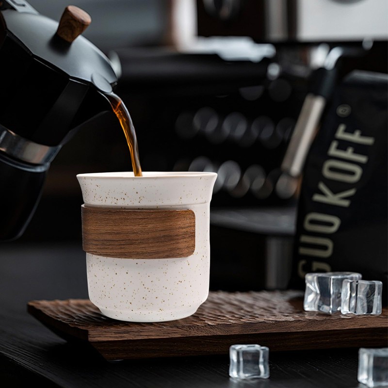 Espresso Cups Set of 2, 190 ml, Ceramic Coffee Cups