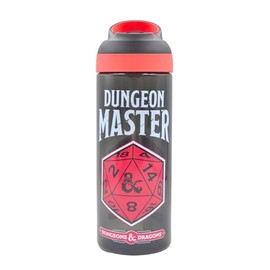 HOX DUNGEONS AND DRAGONS Reusable BPA free Kids Atlantic Water Hydration Bottle with built in Carry Loop, Flip Up Spout and removeable straw - 600ml