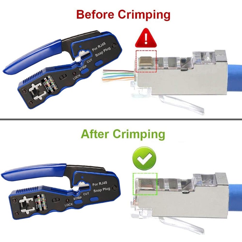 LEATBUY RJ45 Crimp Tool Kit CAT6 CAT5 Crimping Tool Set,