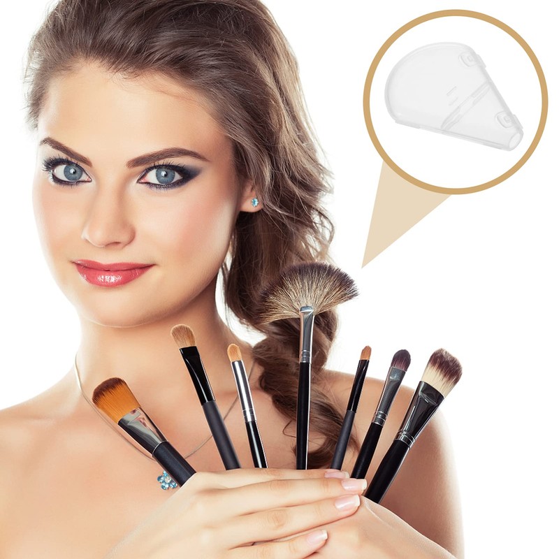 Lurrose 10 Pieces Make-Up Brush Plastic Covers Cosmetic Make-Up Brush
