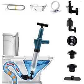 LIMORUNS Professional Toilet Plunger Set with Multiple Attachments, High-Pressure Air Pump Design, Drain Cleaning Kit