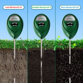 SZHLUX Moisture Meter Water Monitor Soil Hygrometer Sensor Care, Lawn, Farm, Indoor & Outdoor. (Plant Gifts for Gardeners), 10.23inch, Green