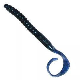 Creme 7" Ribbon Tail Plastic Worm June Bug 8CT.