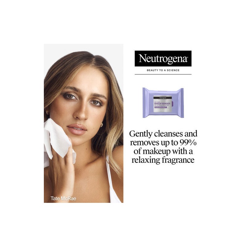 Neutrogena Night Calming Makeup Remover Cleansing Wipes 25 Pack