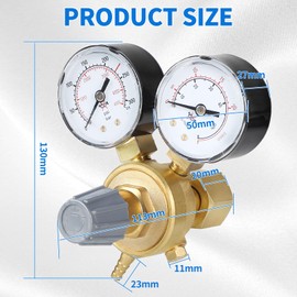 SWAWIS Pressure Regulator Argon Pressure Regulator for Argon/CO2 Protective Gas MIG MAG TIG TIG Welding Machine 315Bar Bottle Connection W21.8 x 1/14 Inch Pressure Regulator Argon Gas Pressure