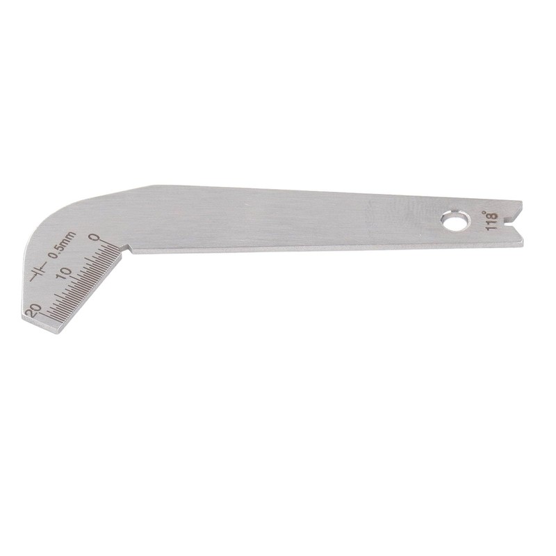 118 Degree Drill Angle Gauge Stainless Steel Drill Sharpening Gauge