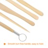 HARFINGTON 5pcs Wooden Clay Sculpting Tools Double-Headed Crafts Modeling kit