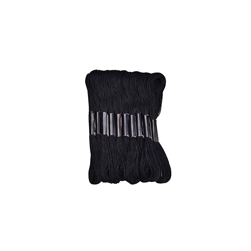 Black Embroidery Floss, 24 Skeins Embroidery Thread Friendship Bracelet String,