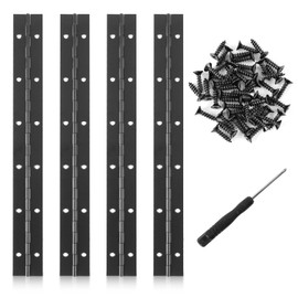 Piano Band Stainless Steel 30 cm Hinge Stainless Steel Hinge with Holes Piano Hinge Screw Included for Pianos Cabinet Doors Pack of 4 with Screwdriver