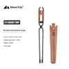 SHINE TRIP Carbon Steel Barbecue Fire Tongs, Lightweight Portable Anti-Scalding