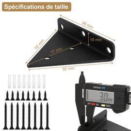 SENENQU Pack of 4 8 cm Floating Shelf Brackets, Invisible Triangle Wall Brackets, Shelf Bracket, Wall Shelf, Metal Angle for Open Shelves, DIY Area