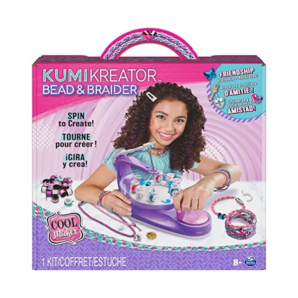 Cool Maker, KumiKreator Bead & Braider Friendship Necklace and Bracelet Making Kit, Arts & Crafts, Kids Toys for Girls Ages 8 and up