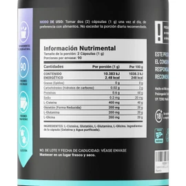 Glutathione Blend de 180 Cápsulas con Precursores de Glutatión. Ingredientes naturales: Cisteína, Glutamina y Glicina. Glutathione Blend B Life.