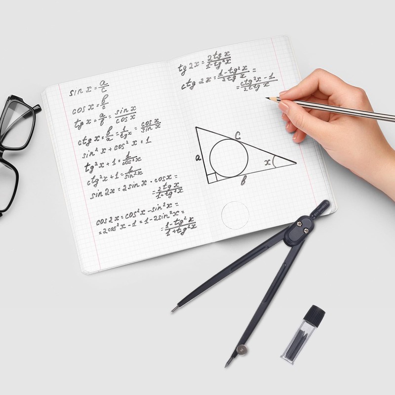M&G Compass for Geometry, Metal Compass with Extra Leads Geometry