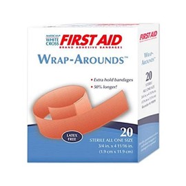 Wrap-Arounds Flexible Fabric Bandages, 3/4" X 4 11/16", Box of 20