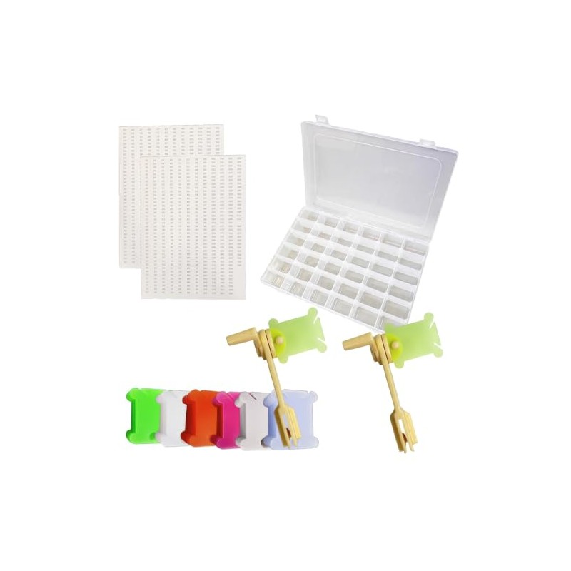 Embroidery Floss Organiser Box Set, 36 Compartments Storage Case, 150