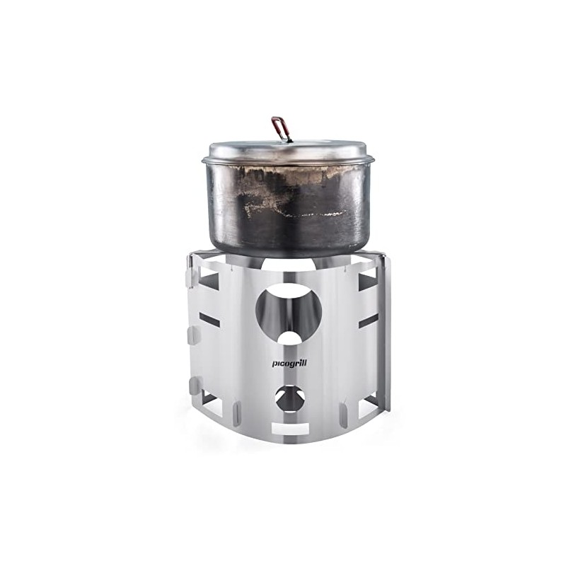 Picogrill 239 Wood Stove and Grill with Skewer, for 1-2