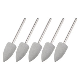 uxcell 5 Pcs Silicone Rubber Grinding Buffing Wheels 150 Grits 10mm Dia Tapered Polishing Head for Electric Rotary Tool