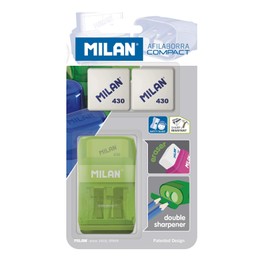 Milan Erasers, Rubber, White, Small