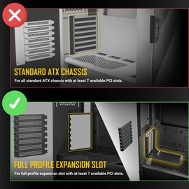 Antec Vertical GPU Bracket, PCI-E 4.0 x16 High Speed Flexible Extender Card Extension Port 90 Degree Adapter 200mm (only Support Full-Break PCIE Expansion Slot ATX Case)