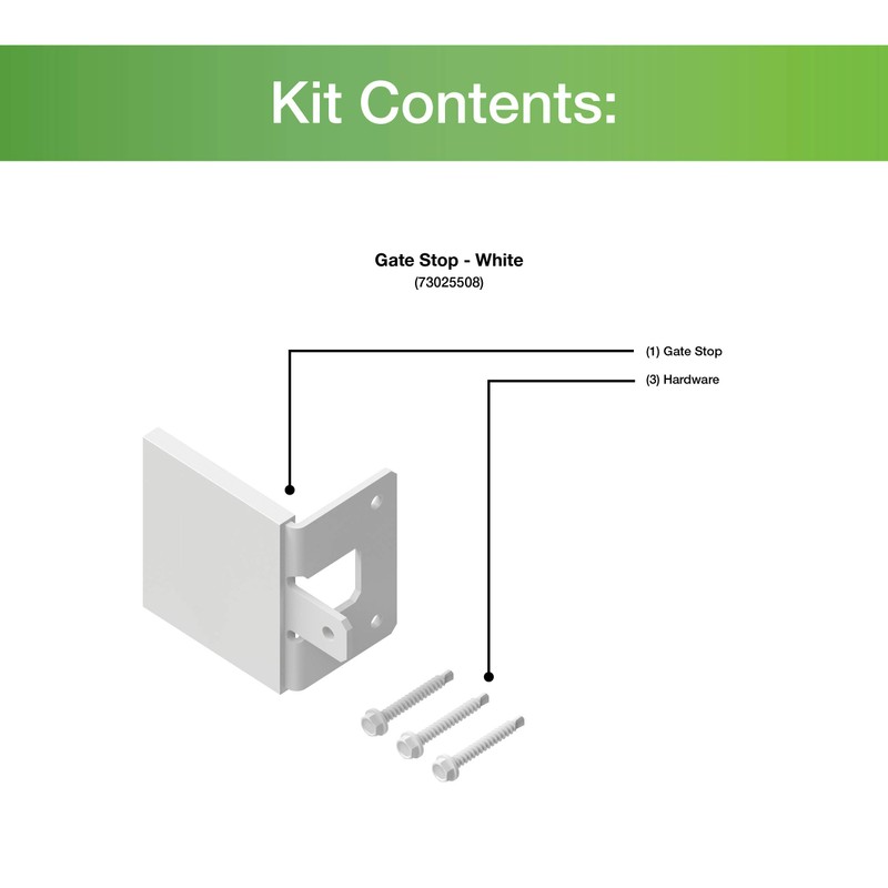 Barrette Outdoor Living Gate Stop, White