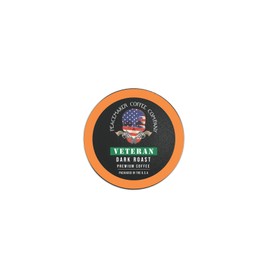 Peacemaker Coffee - Veteran DARK Roast (COFFEE PODS) -Compatible with Keurig 2.0 K-Cup Brewers, 12 Count