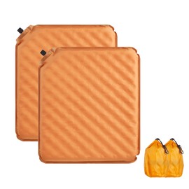 UYRR Inflatable Seat Cushion, Portable Airplane Stadium Bleacher Sitting Pad, Lightweight Self-Inflatable Moisture and Water Resistant Camping Chair Mat for Office Car Outdoor