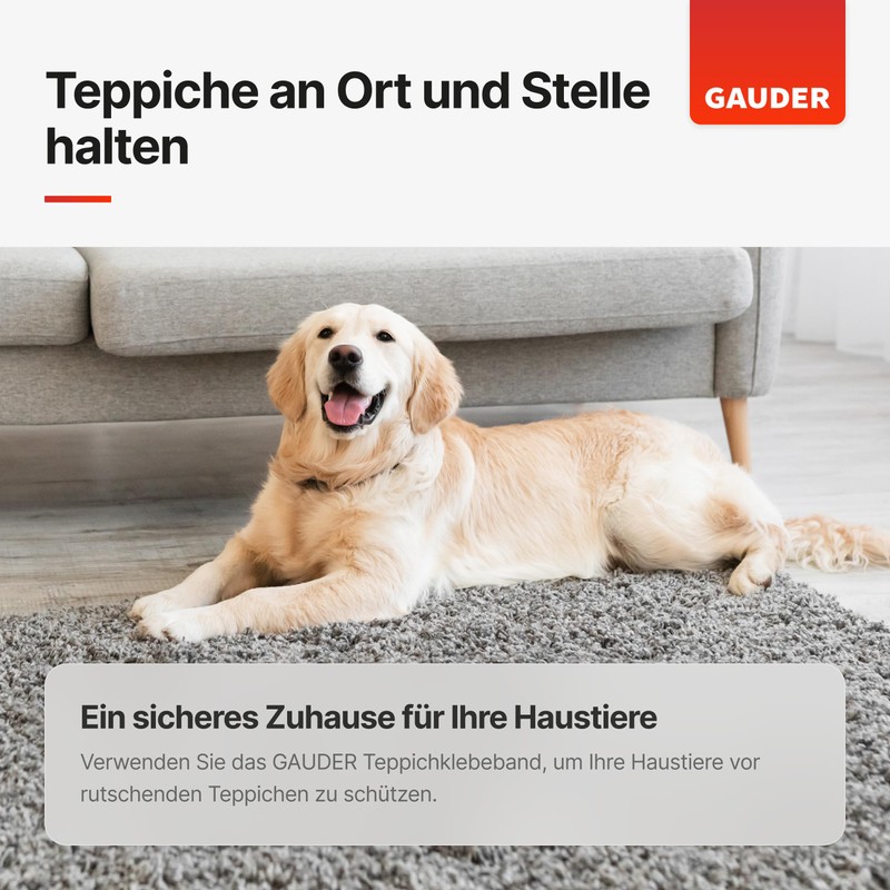 GAUDER GAUDER Teppichklebeband (25 m) | Klebeband fr Bodenbel?ge, Treppenstufen