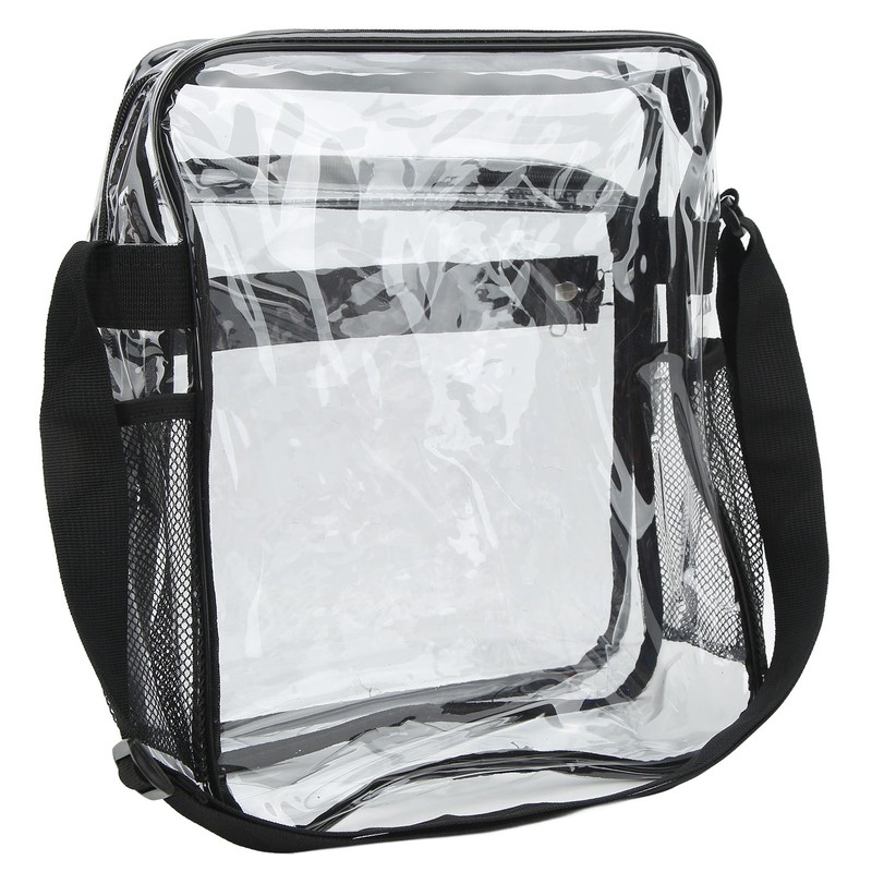 Clear Messenger Bag PVC Waterproof Visible Zipper Design Crossbody Tote