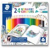 Staedtler ergosoft 157 M24JB Triangular Coloured Pencils, Non-Slip Soft Surface,