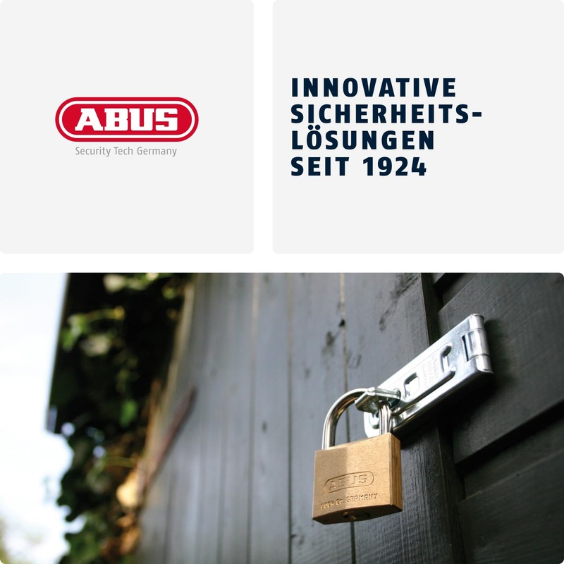 ABUS 530937 87982 147TSA/30B, 30mm, Nero, Combination Lock, Key Unlock