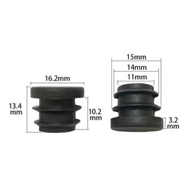 16MM Round Plastic Plugs,Round Plastic End Caps in 24pcs,Chair Leg Pipe Tube Insert Blanking Cover,End Cover Caps for Furniture,Tables,Chairs