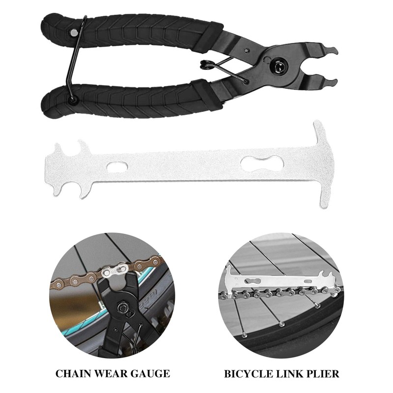 Chain link tool, bicycle chain gauge, chain pliers, bicycle link