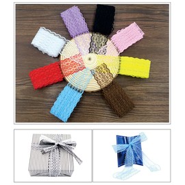 Lace Border Vintage Lace Ribbon Lace Trim Decorative Ribbon Gift Ribbon Lace Trim for Wedding Table Decoration DIY Sewing Crafts Scrapbooking Gift Box (45 m x 4.5 cm), Cream