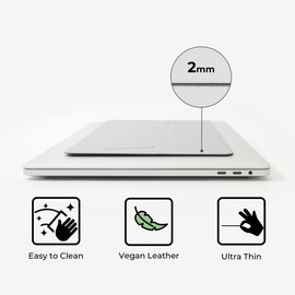 SenseAGE Flat Stand, Tragbarer Faltbarer Laptop-Ständer, Leichter Laptop-Ständer, Rutschfester Ergonomischer Notebook-Ständer für Büro, Kompatibel mit MacBook Air, Pro bis 15,4 Zoll (Kohlefrost)